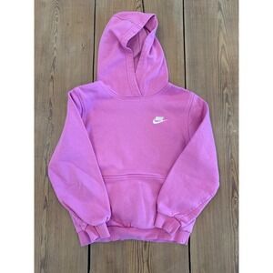 Girls Nike Pink Pullover Hoodie Sweatshirt Casual Athletic‎ Size L